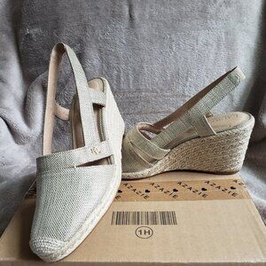 (Pre-owned) Ralph Lauren Penelope Espadrille Wedge Heels (Women's 10 B)